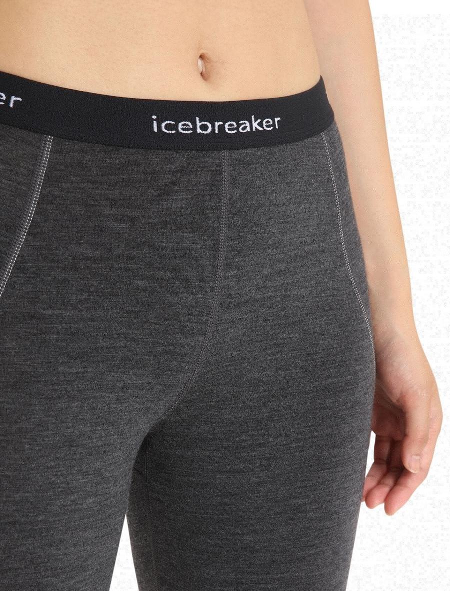 Women's Icebreaker BodyfitZone™ Merino 260 Zone 3/4 Thermal Leggings Base Layers Jet Heather / Black | CA 1079EBCX